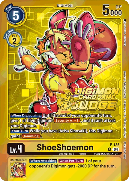 Digimon Card Game Sammelkarte P-135 ShoeShoemon alternatives Artwork 2