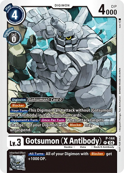 Digimon Card Game Sammelkarte P-144 Gotsumon (X Antibody)