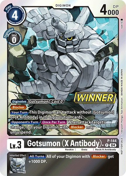 Digimon Card Game Sammelkarte P-144 Gotsumon (X Antibody) alternatives Artwork 1