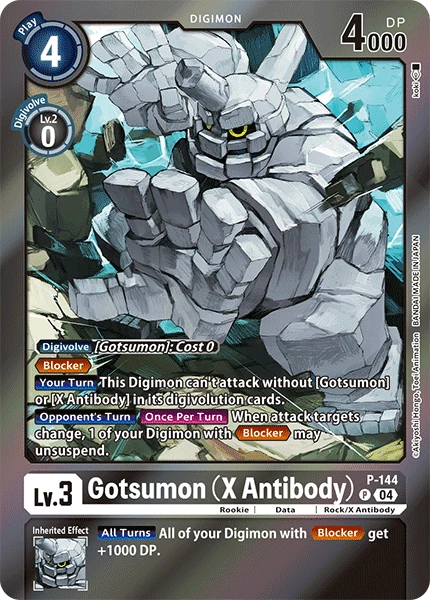 Digimon Card Game Sammelkarte P-144 Gotsumon (X Antibody) alternatives Artwork 2
