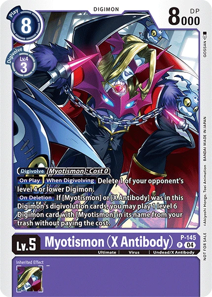 Digimon Card Game Sammelkarte P-145 Myotismon (X Antibody)