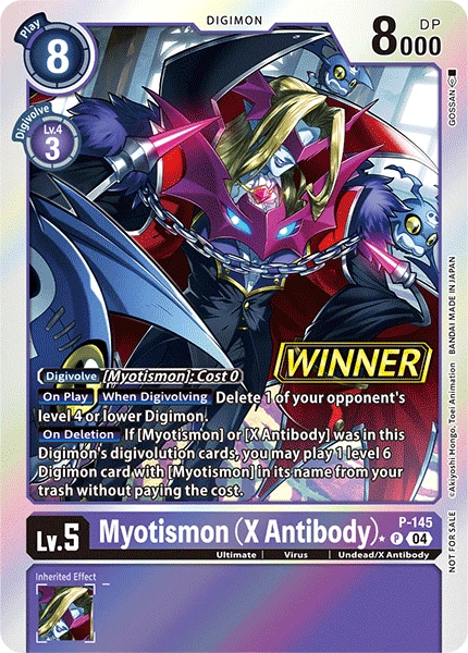 Digimon Card Game Sammelkarte P-145 Myotismon (X Antibody) alternatives Artwork 1