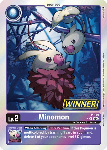 Digimon Card Game Sammelkarte P-149 Minomon alternatives Artwork 1
