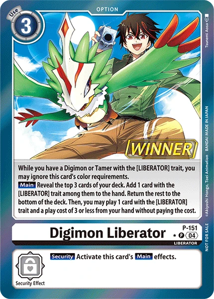 Digimon Card Game Sammelkarte P-151 Digimon Liberator alternatives Artwork 1