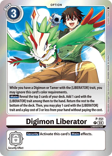 Digimon Card Game Sammelkarte P-151 Digimon Liberator alternatives Artwork 3