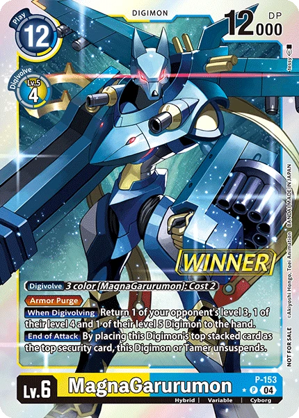 Digimon Card Game Sammelkarte P-153 MagnaGarurumon alternatives Artwork 1