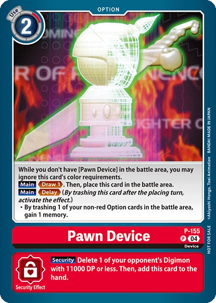 Digimon Card Game Sammelkarte P-155 Pawn Device