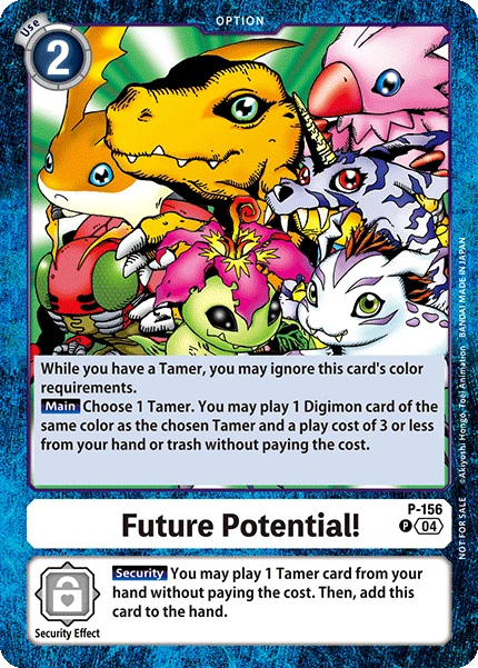 Digimon Card Game Sammelkarte P-156 Future Potential!