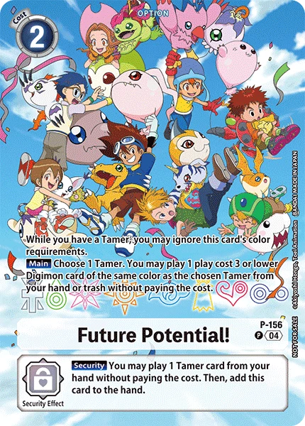 Digimon Card Game Sammelkarte P-156 Future Potential! alternatives Artwork 2